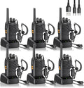 H888S Walkie Talkie Long Range 6-Pack - Rechargeable 2-Way Radios