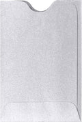 Silver Metallic Credit Card Sleeve 2-3/8 x 3-1/2 - Holiday Gift Ready