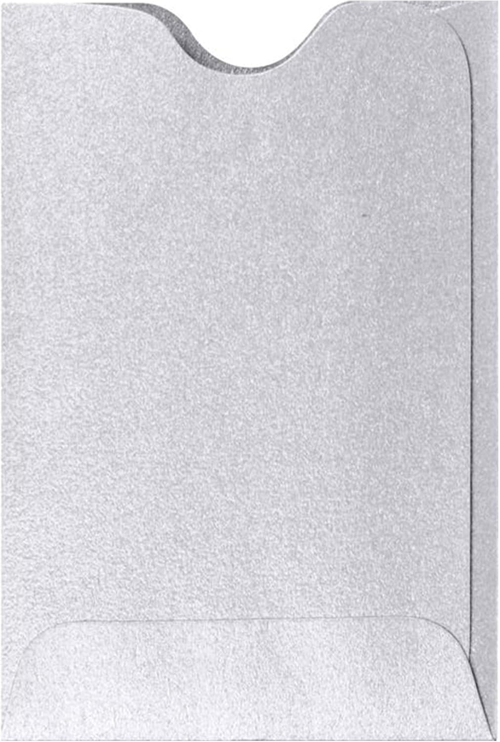 Silver Metallic Credit Card Sleeve for IDs, Gift Cards & More