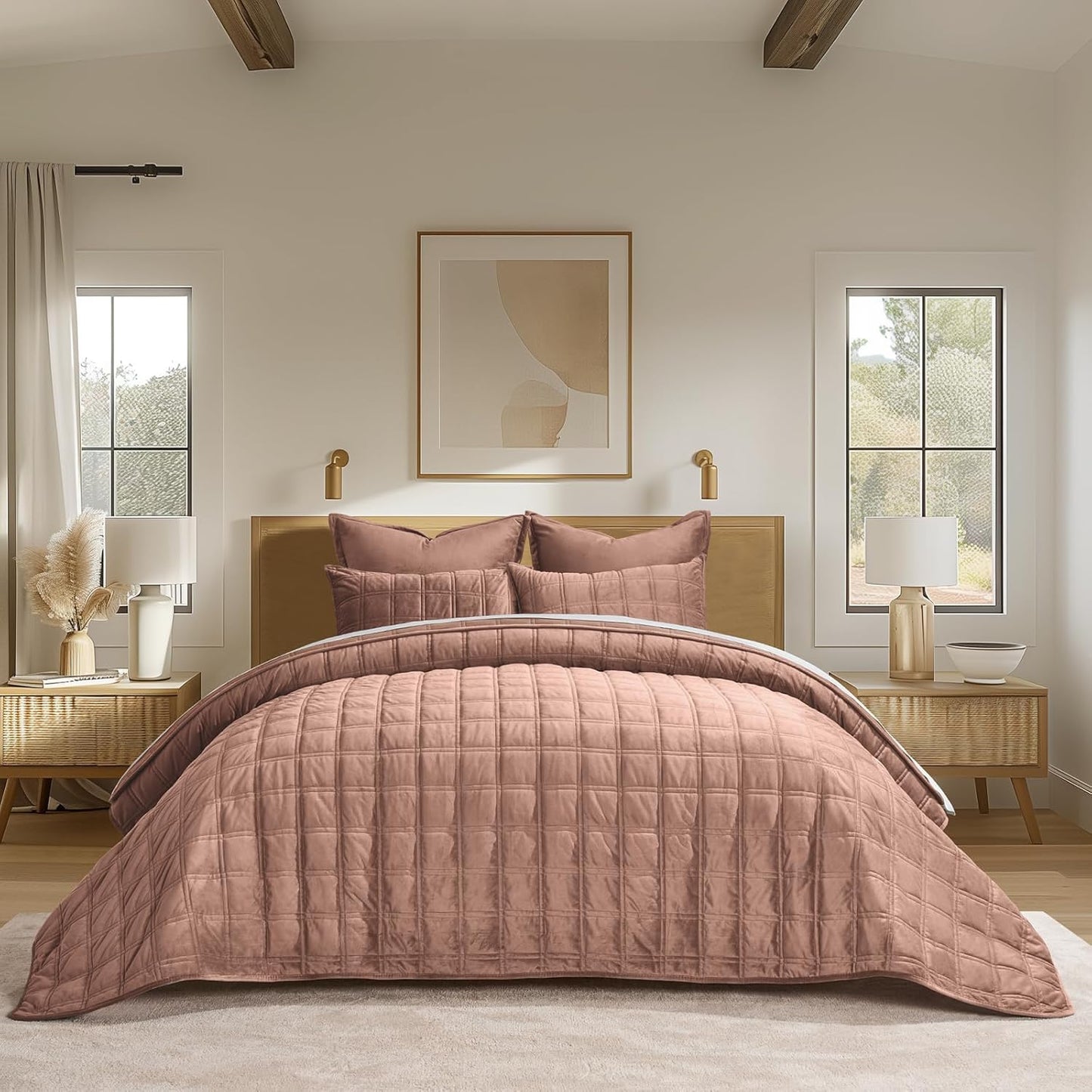 Luxurious Velvet Quilt Set by Evergrace - Soft Comfort for All Seasons