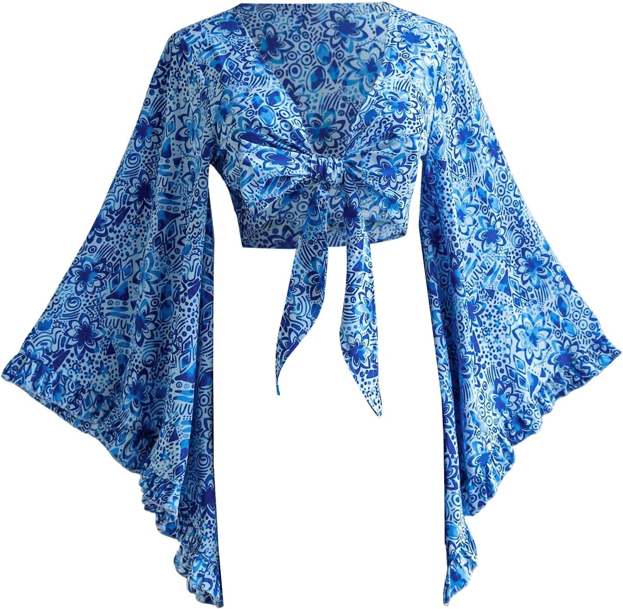 Women's Boho Tops for Concerts and Festivals - Tie Front Style