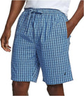 Nautica Men's Cotton Plaid Sleep Pajama Short - Lightweight Comfort