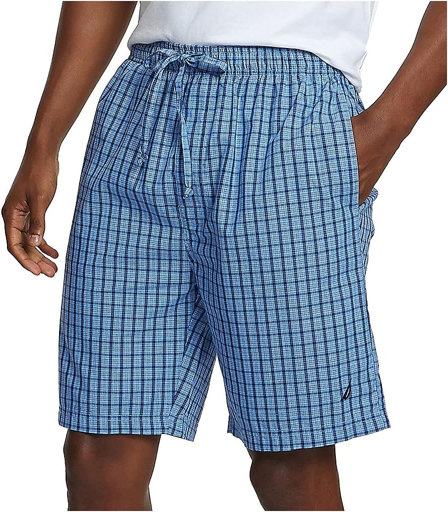 Nautica Men's Soft Woven Cotton Pajama Shorts for Comfort
