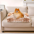 Pet Fluffy Fuzzy Couch Cover for Small Dogs and Cats - Calming