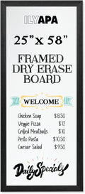 Extra Large Dry Erase Board for Wall - Magnetic Wood Frame 58 x 25 in