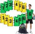 Sports Pinnies Numbered Practice Vests Set of 12 - Team Training Bibs