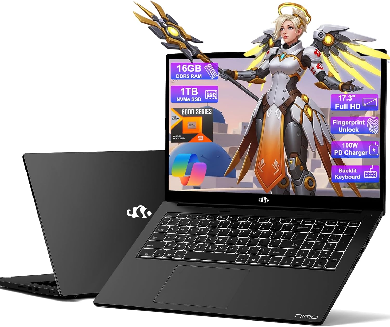 NIMO 17.3 Gaming Laptop with Ryzen 9 and 1TB SSD for All Needs