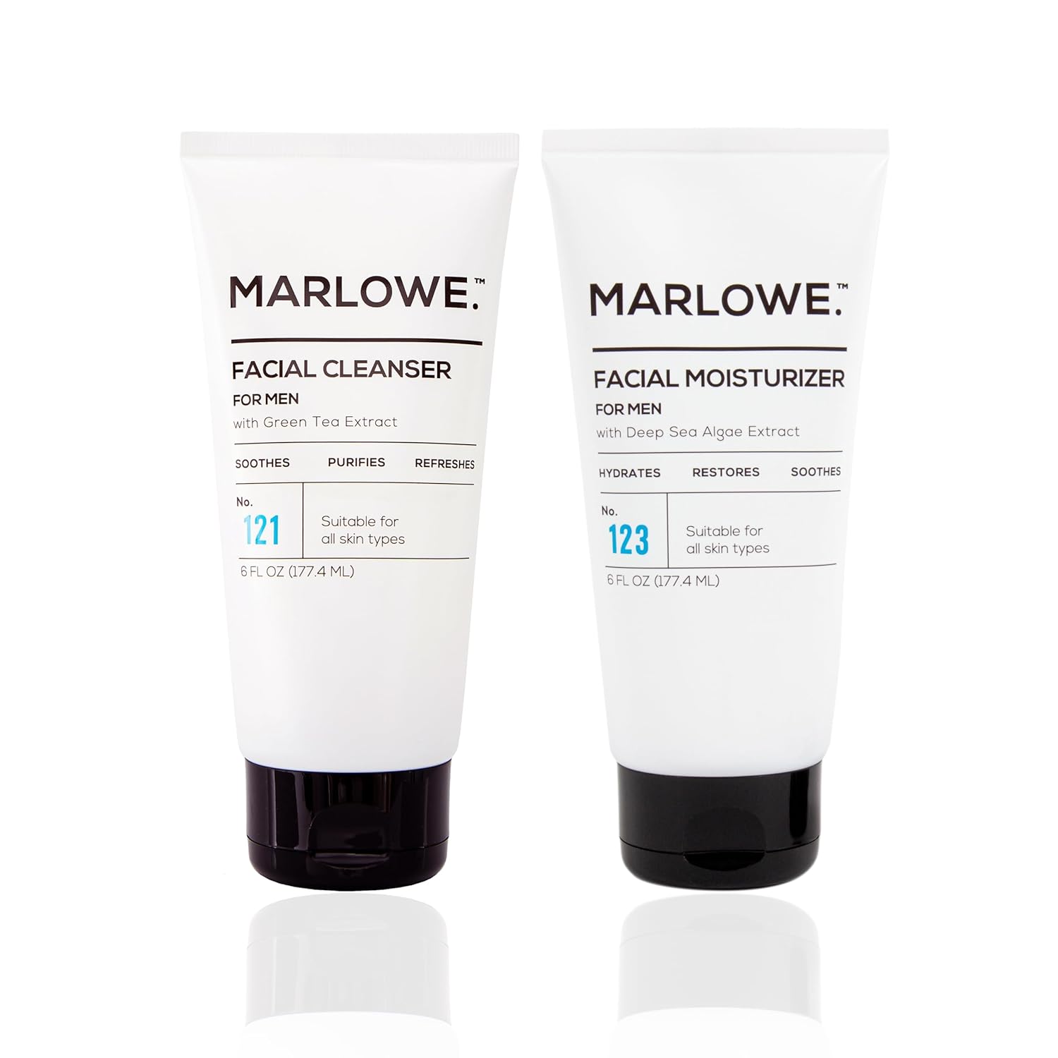 Marlowe. Face Cleanser & Moisturizer Duo for Refreshing Skin