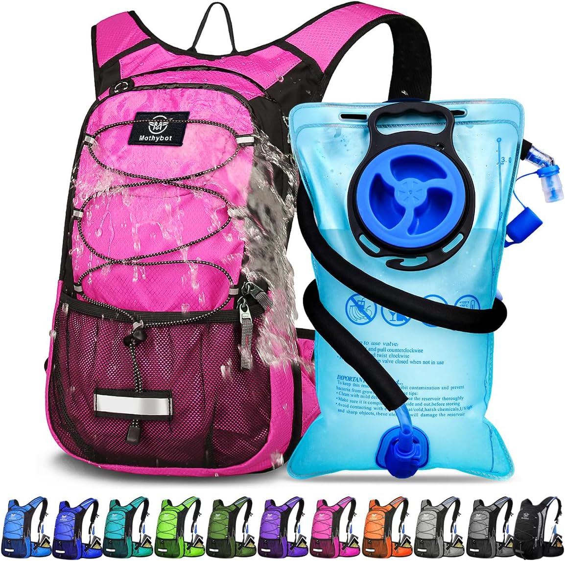 Insulated Hydration Backpack Pack with 3L BPA Free Bladder