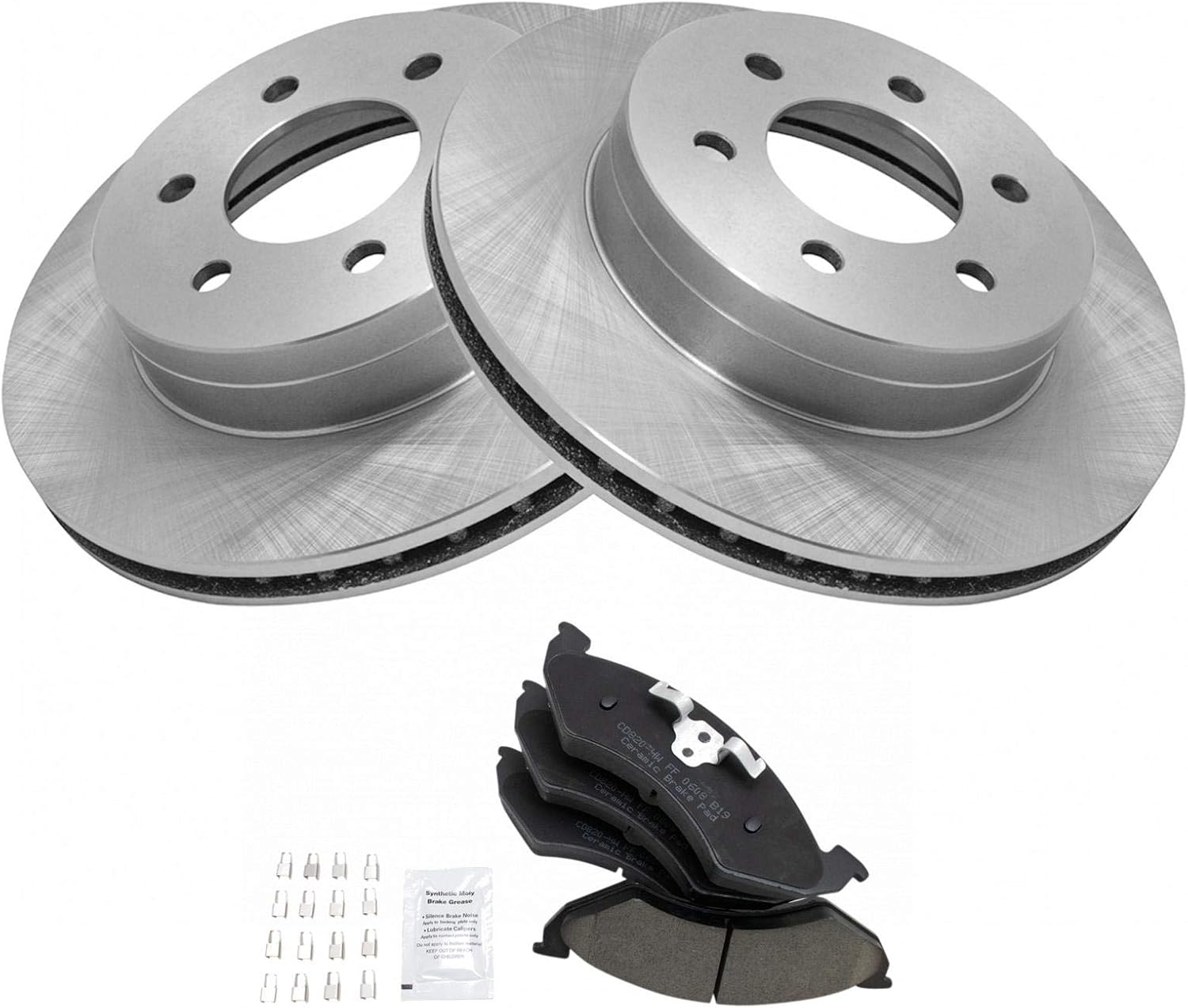 TRQ Front Brake Pad & Rotor Kit for 2000-2002 Dodge Dakota