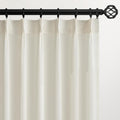 Topfinel 63 in Pinch Pleat Linen Curtains Set - Semi Sheer Elegance