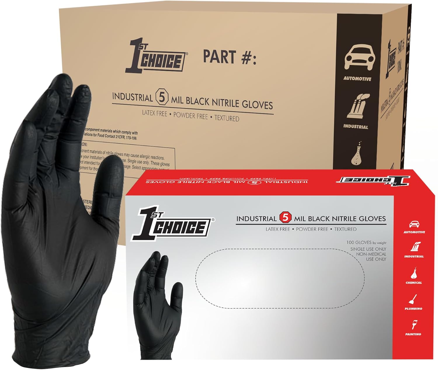 Black Nitrile Gloves Disposable for Cooking and Cleaning Tasks