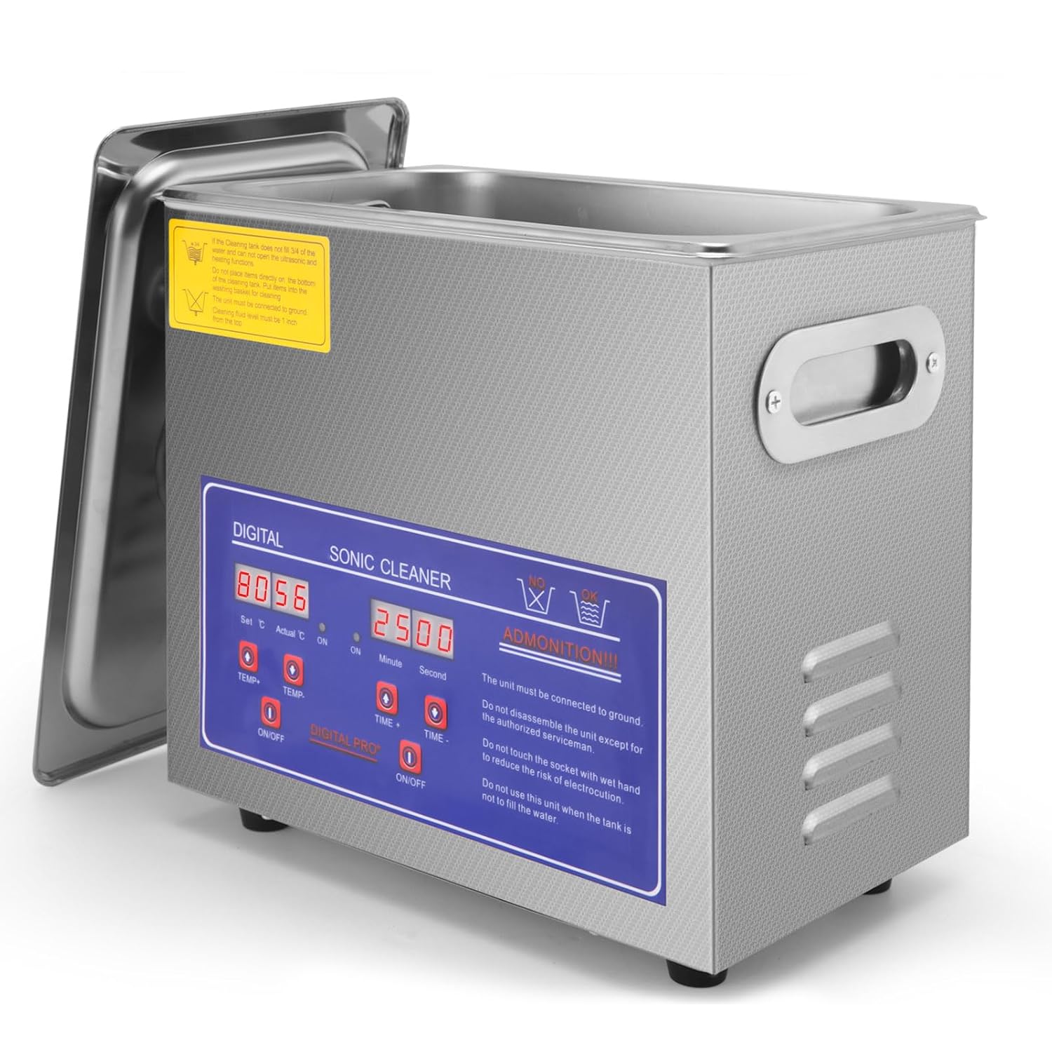 Commercial Ultrasonic Parts Cleaner 3L for Jewelry and More