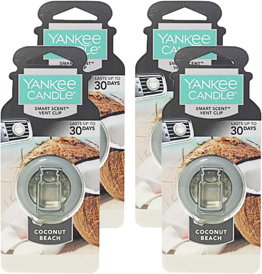 Yankee Candle Vent Clips 4-Pack: Coconut Beach Bliss