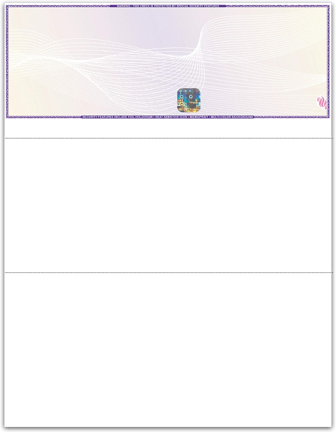 EZ Checks Premium High Security Check Paper with Hologram Features
