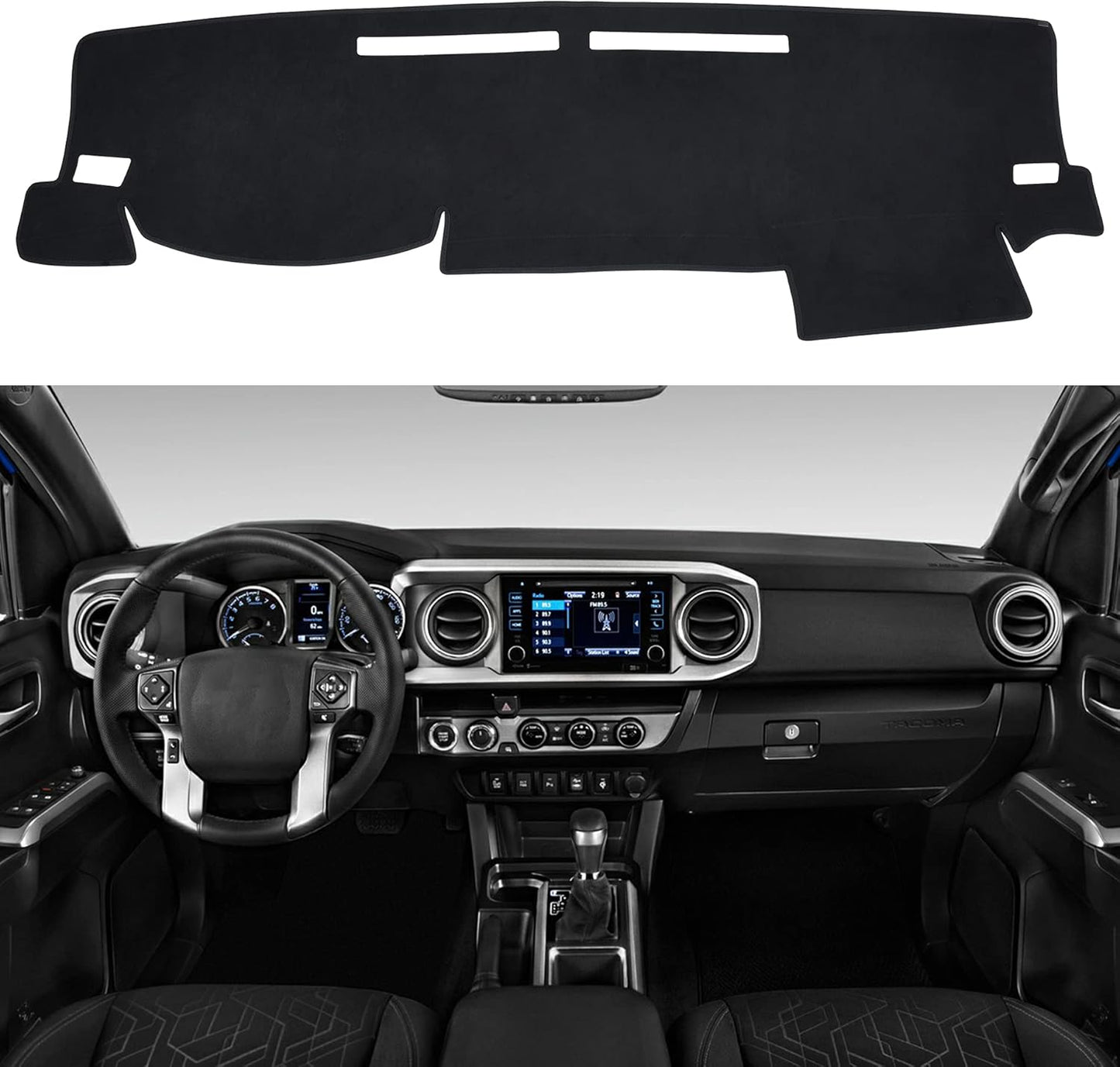 SPEEDWOW Dashboard Cover Mat for Toyota Tacoma 2016-2023