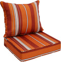 EAGLE PEAK Outdoor Deep Seat Patio Cushion Set, 25 x 25 x 5 in - Cozy