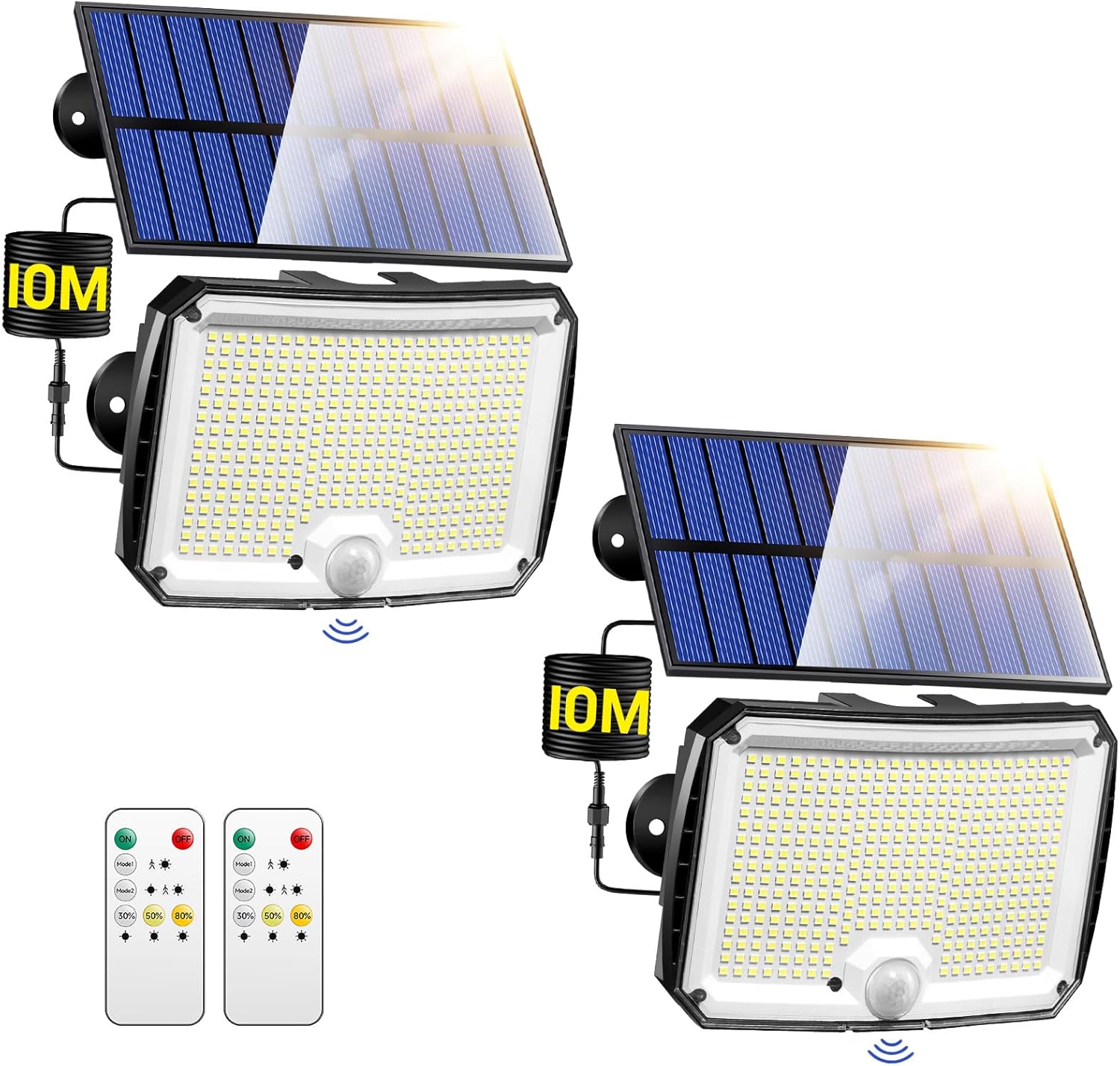 PIKOY Solar Motion Lights Outdoor Waterproof with 5 Modes