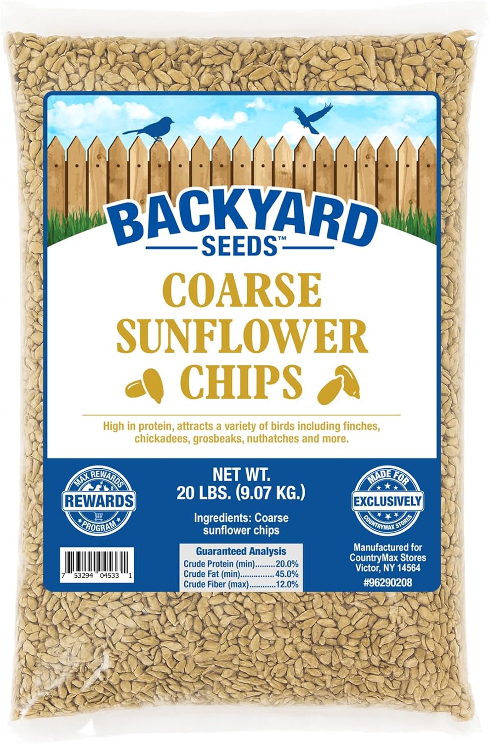 CountryMax Coarse Sunflower Hearts Bird Seed for Wild Birds