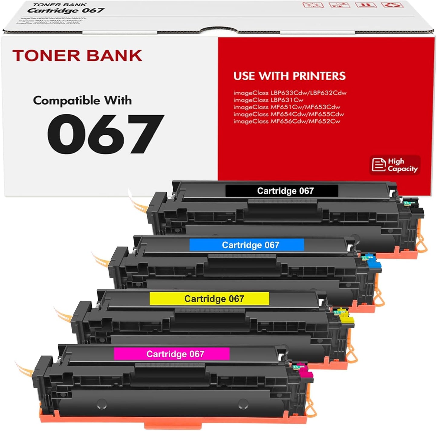067 067H Toner Cartridge Set for Canon Color ImageCLASS Printers