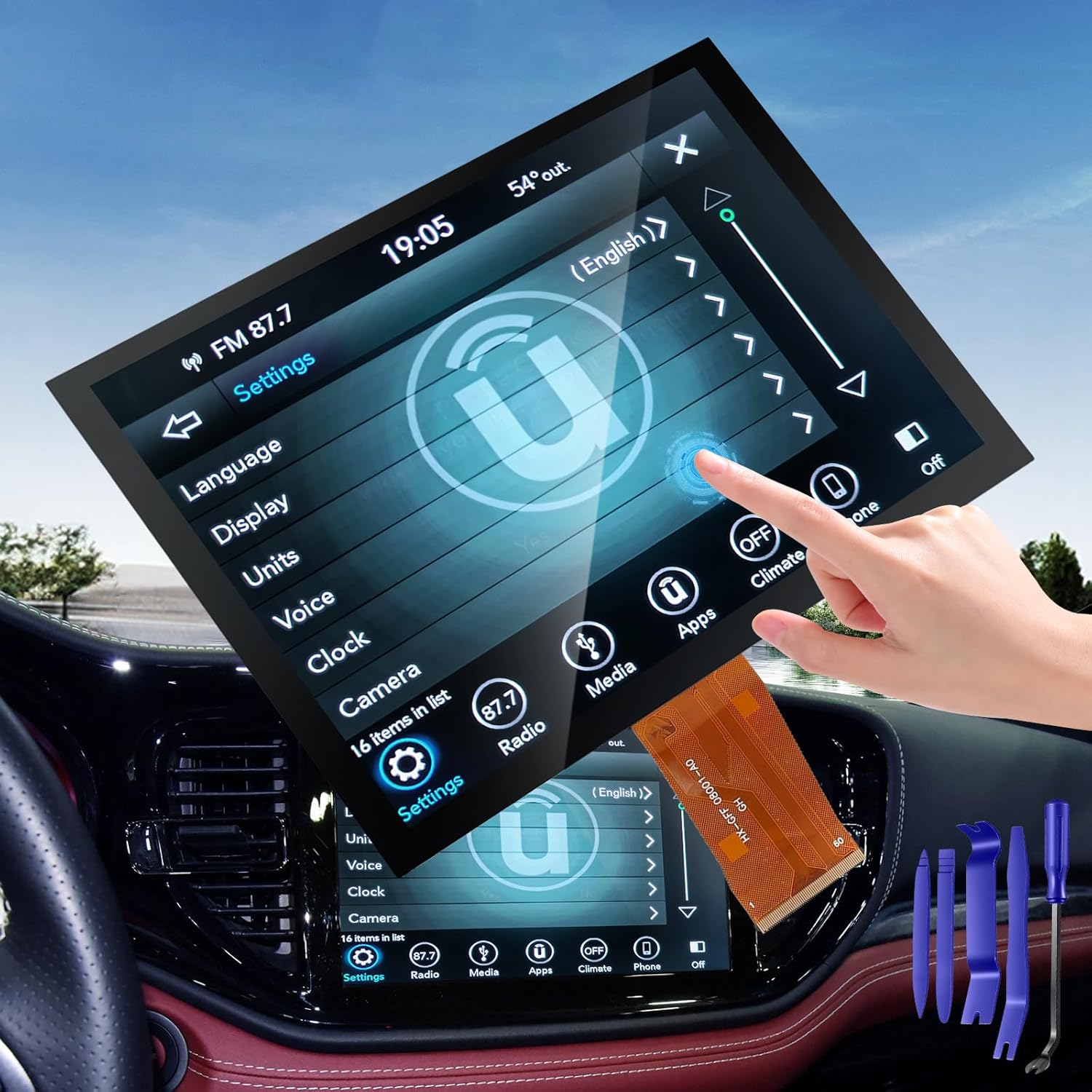 2025 New Upgraded Gel-Free 8.4in UConnect 4C Screen Radio Navigation