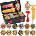 Battling Top Burst Launcher Game Set - 12 Tops, 2 Launchers