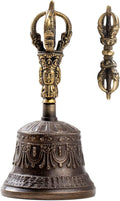 Tibetan Dharma Bell and Bajra Set - Handheld Meditation Bell