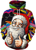 Mens Christmas Hoodie with 3D Funny Print - Unisex Pullover