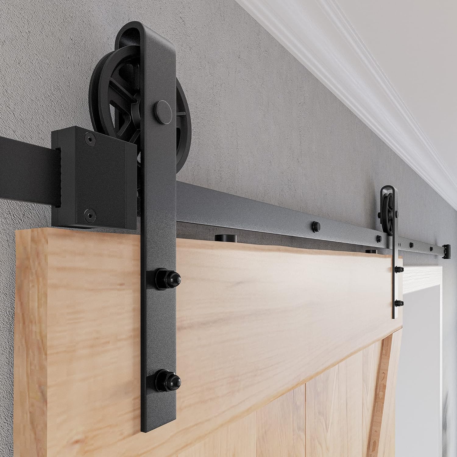 SMARTSTANDARD 8 FT Heavy Duty Sliding Barn Door Hardware Kit Review