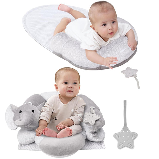 Lovvie & Joy 2-in-1 Tummy Time Mat & Seated Support Pillow