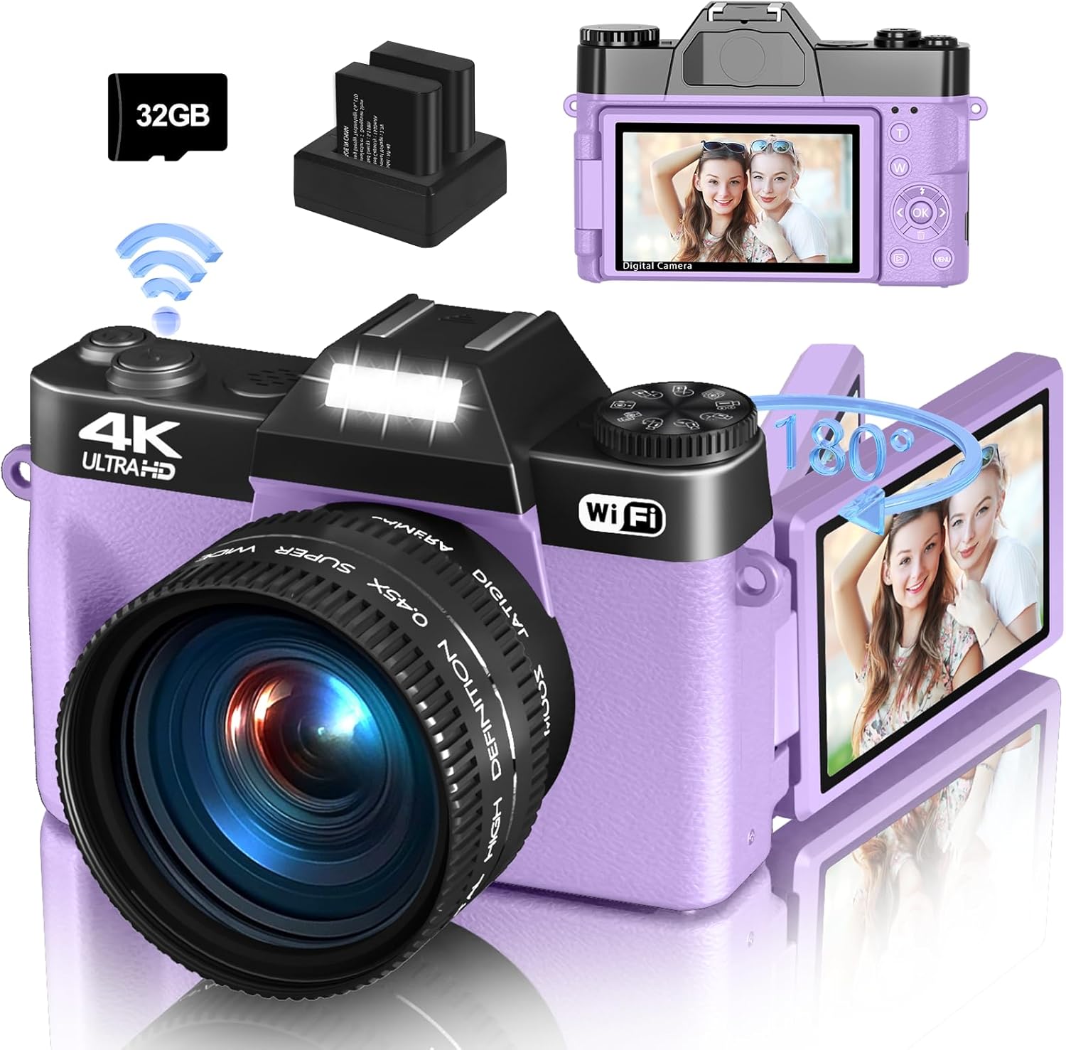 Ultra HD Purple Vlogging Camera Kit