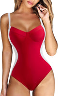 Women Slimming Tummy Control One Piece Swimsuit - Crisscross Back