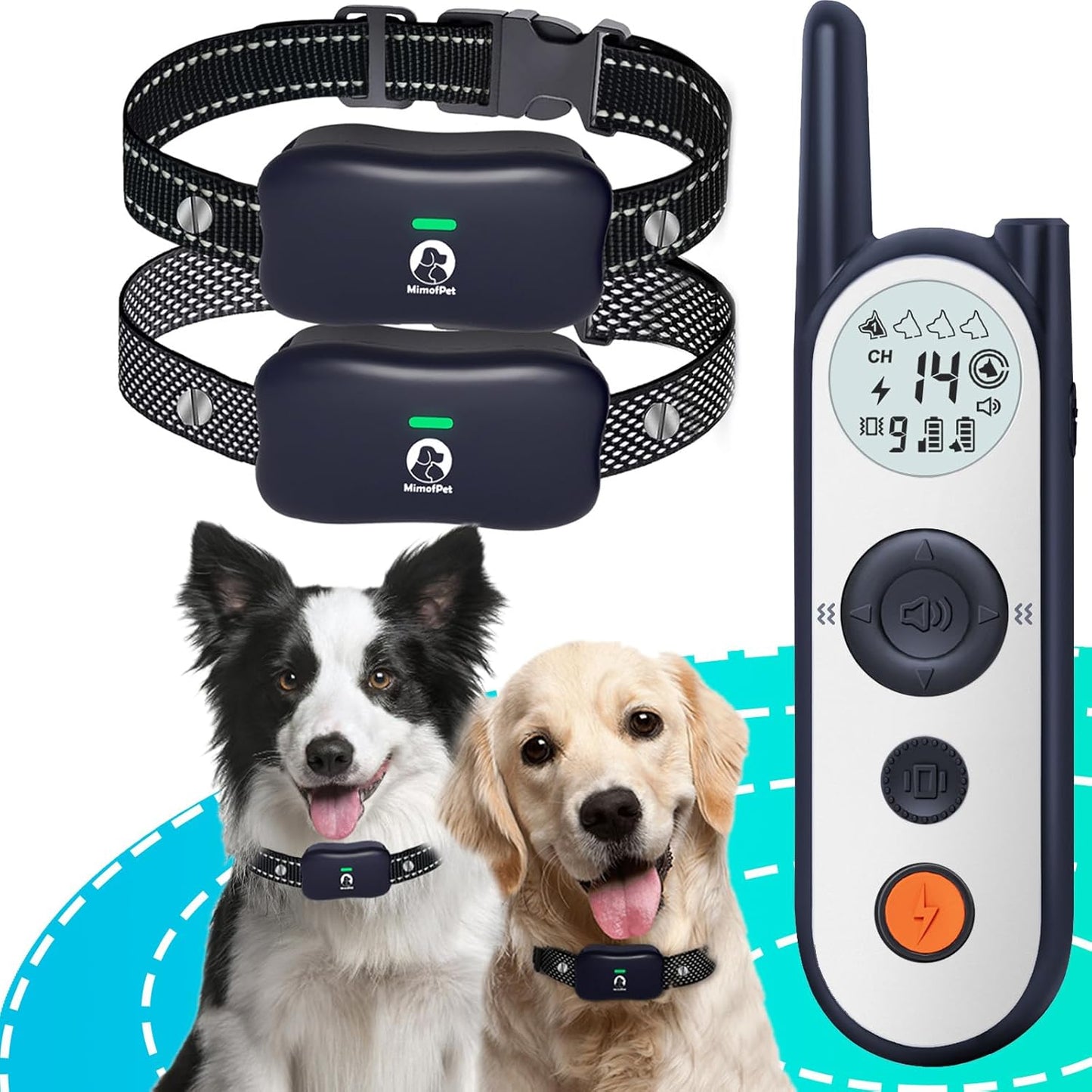 MIMOFPET Wireless Dog Fence - Dual Dog Containment, 3 Training Modes