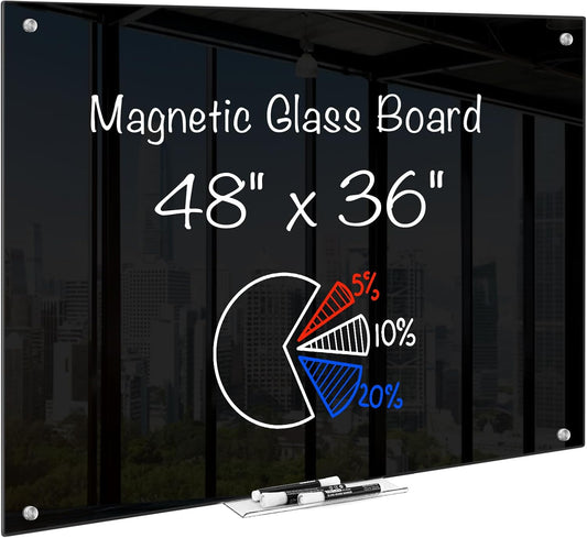 maxtek Black Dry Erase Board 48in x 36in for Office and School