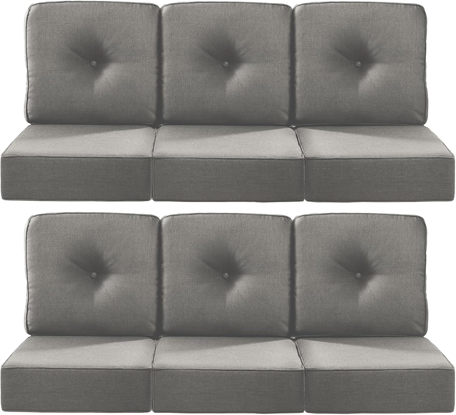Luxury 22x24 6-Inch Outdoor Deep Seat Cushions Set of 6
