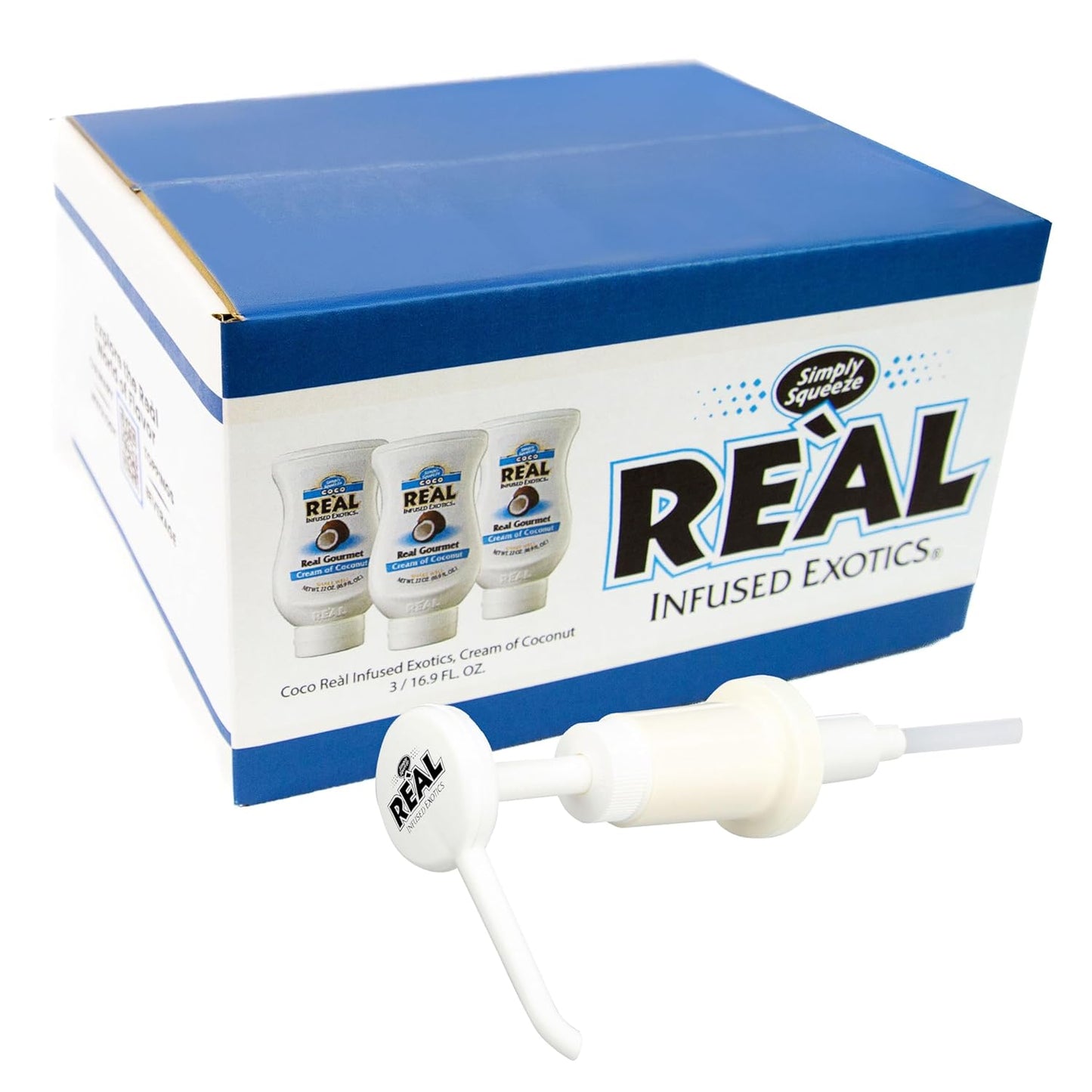 Coco Real Infused Exotics Cream of Coconut Pack of 3 Bottles