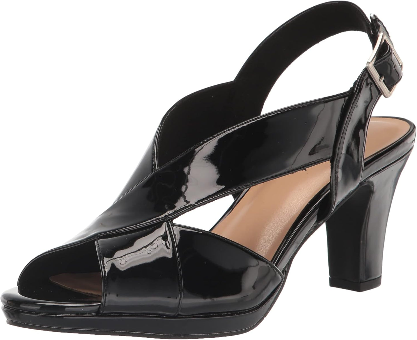 Easy Street womens Christy: Stylish Peep Toe Dress Heels
