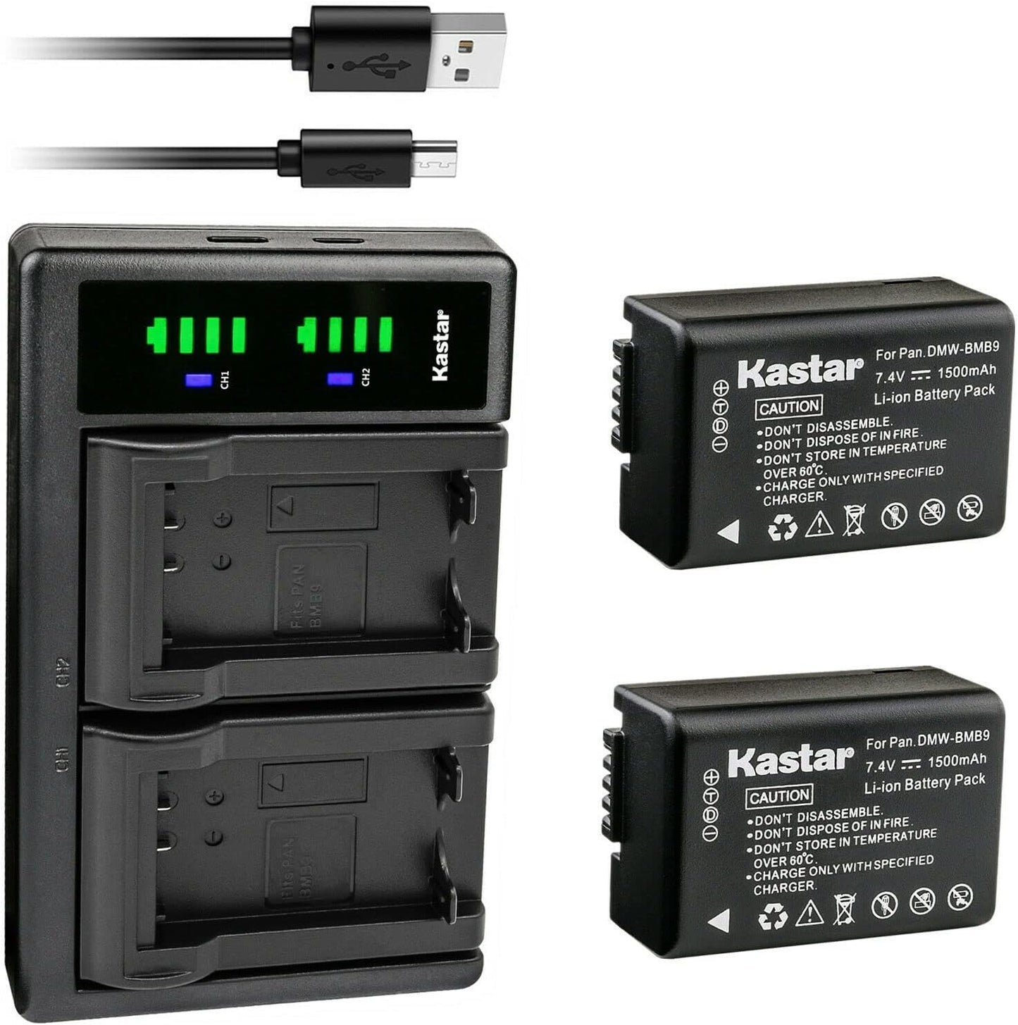 Kastar 2-Pack Battery and USB Charger for Leica Cameras