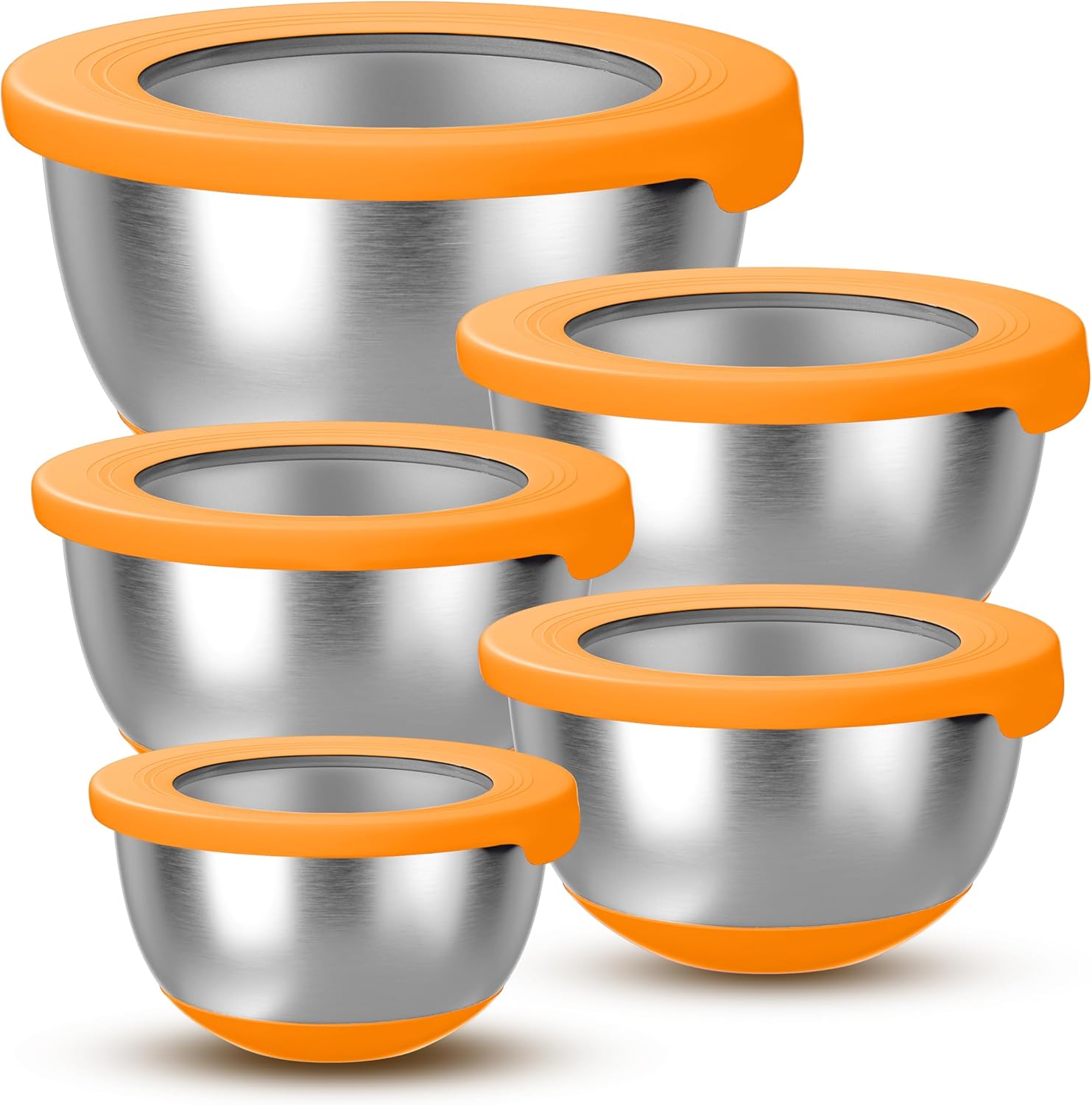 Stainless Steel Mixing Bowls Set of 5 for Kitchen Cooking