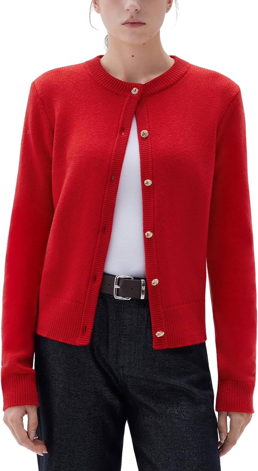 SUUKSESS Women Chunky Cashmere Cardigan for Trendy Fall Fashion