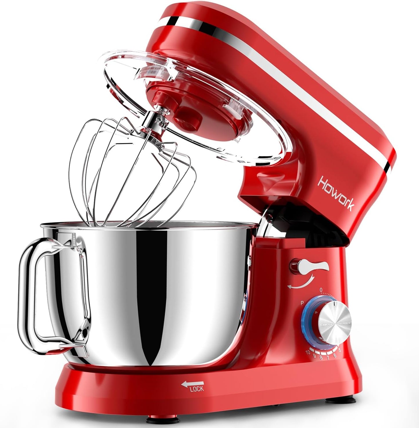 HOWORK Electric Stand Mixer with 10+ Speeds and 6.5QT Bowl