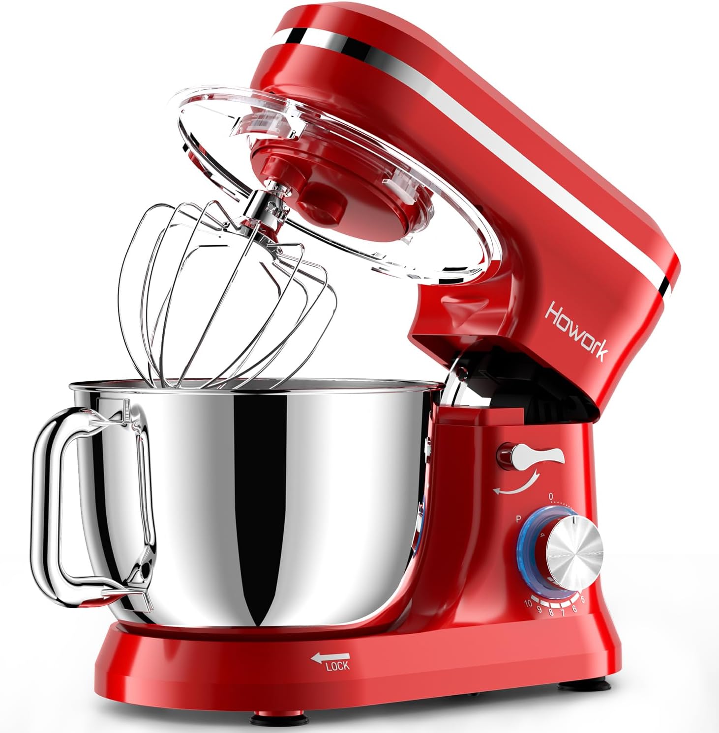 HOWORK Electric Stand Mixer with 10+ Speeds and 6.5QT Bowl