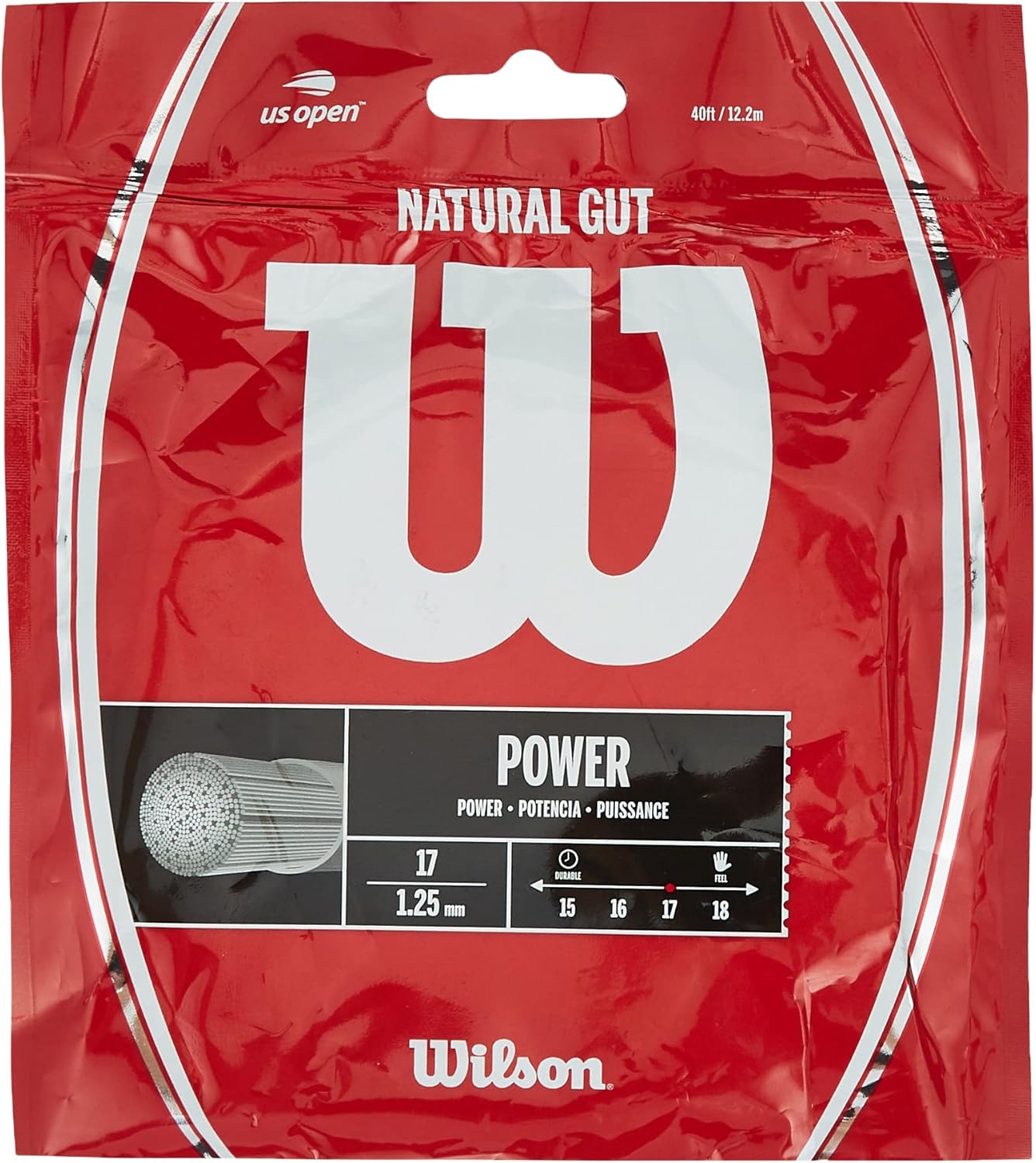 WILSON Natural Gut Tennis String Set for Ultimate Control
