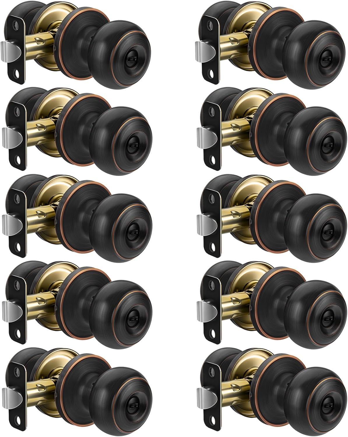Goldenwarm 10 Pack Interior Door Knobs for Privacy Needs