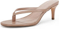 Kitten Heel Flip Flops Slip On Thong Slide Sandals - Comfortable Style