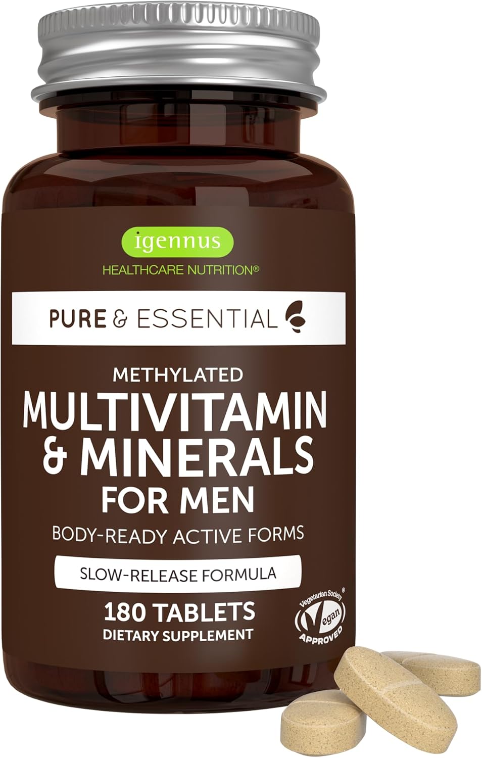 Methylated Men's Multivitamin with 22 Actives for Optimal Health