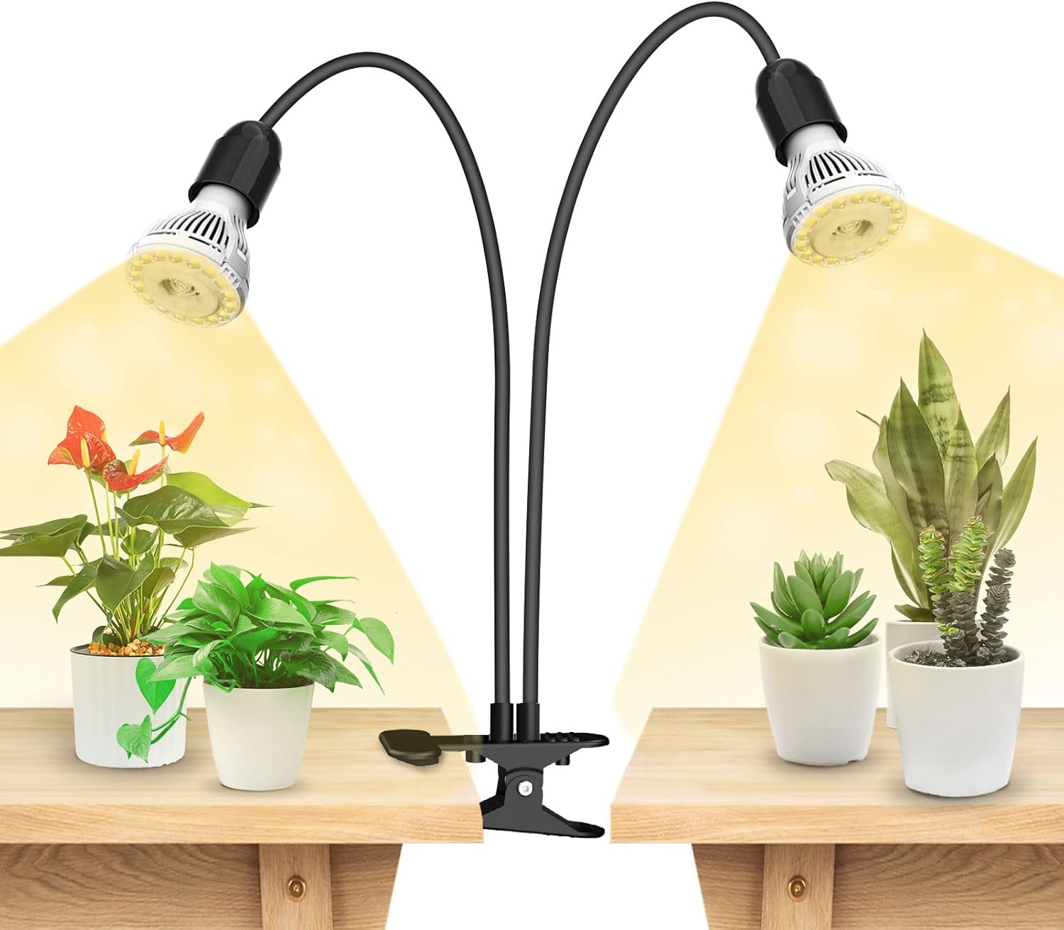 SANSI LED Grow Lights for Indoor Plants with Gooseneck Design