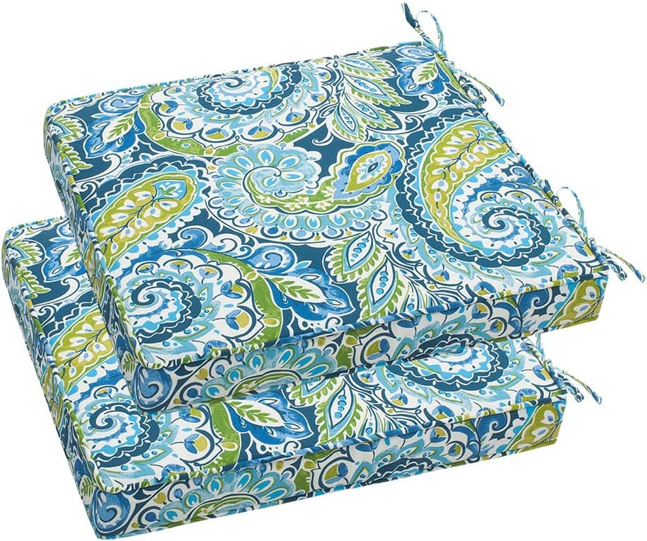 Waterproof Square Chair Cushion Set for Indoor Outdoor Use