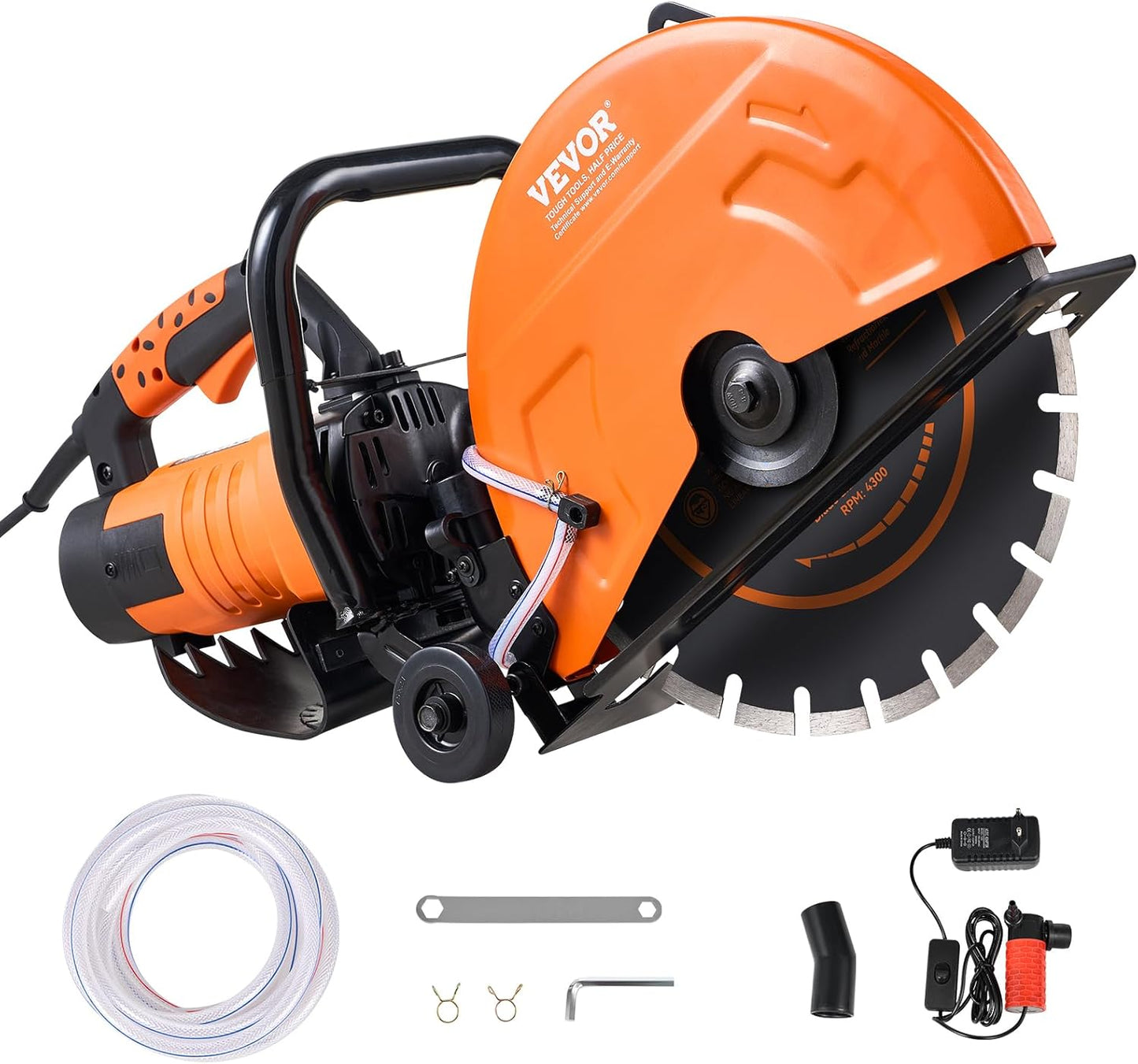 VEVOR Electric Concrete Saw for Efficient Wet and Dry Cutting