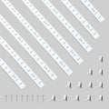 Adjustable Shelf Bracket 40 in 8 Pack Pilaster Strips - Durable